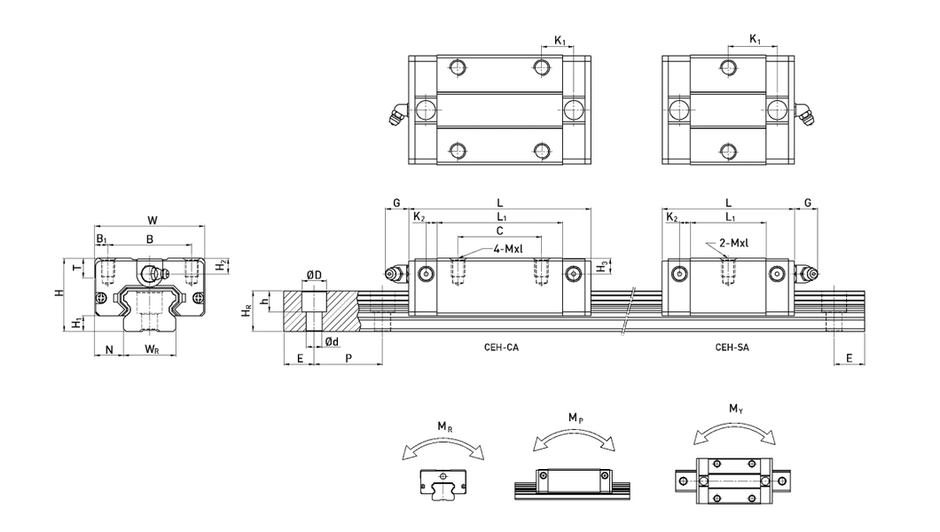 High Grade Easy Mounting Low Profile Linear Bearing Slide Rail